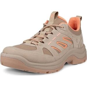 ECCO Offroad - Wandelschoen - Donkerbeige/oranje - Leer/Mesh - Platte Hak