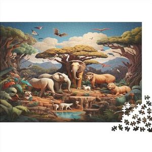 Wildlife Houten legpuzzel voor volwassenen en tieners, educatief en decoratief bospuzzelspel voor thuis, geometrie, logica, IQ, spelkeuze, 500 stuks (52 x 38 cm)