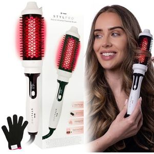 STYLPRO - Thermische Borstel - Met Rode Leds - 58 NIR-leds - 84 Rode Leds - Keramisch Vat - Instelbare Warmte - Haarborstel
