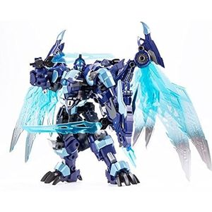 Transformerend speelgoed 2 in 1 Azure Blue Ice Dragon (Blue Frozen Demon) Robot, Dragon Height 14in, Human Height 6in