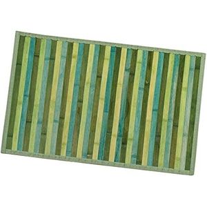 Bamboe tapijt van hout, voor keuken, badkamer, slaapkamer, verschillende maten, antislip, model bamboe, 50 x 77 cm, groen