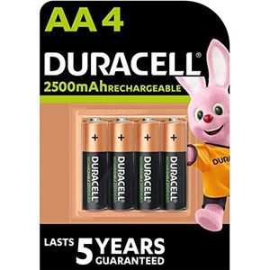 Duracell Oplaadbare batterijen AA 2500 mAh - 4 stuks - voorgeladen Stay Starged vervanging 2400