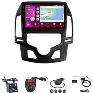 Android Autoradio Video Multimedia Speler, 9 Inch Touch Screen Radio Plug And Play Autotoebehoren Met Bluetooth En Navigatie En Achteruitrijcamera Voor Hyundai I30 2006-2011(M200S 4G+WIFI 2G+32G)