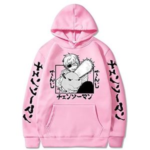 KONDZ New Anime Chainsaw Man Hooded Print Hoodie Fleece Sportkleding Sweatshirts Oversized Streetwear kleding Losse Lange Mouw Trui