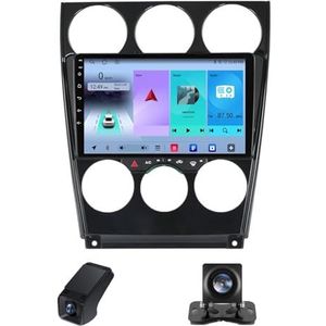 Android 13 Auto Radio geldt voor Mazda 6 II GH 2007-2012 met Bluetooth Navi 9 inch Touchscreen Auto Radio met FM/RDS 4GLTE 5GWiFi/AM Stuurwielbediening Achteruitrijcamera(NF-2)