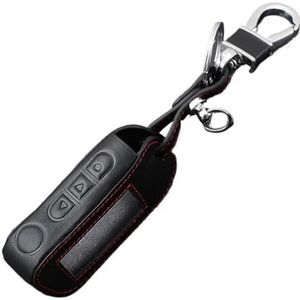 Sleutelbehuizing Twee Weg Auto Alarm LCD Zender 4 BTNS Lederen Autosleutel Cover Met Sleutelhanger Voor Starline A93 A63 A39 A36 Autosleutelhoesje