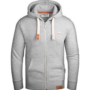 Grin&Bear Zware herentrui met capuchon, hoodie GEC022, gemengd grijs, XXL