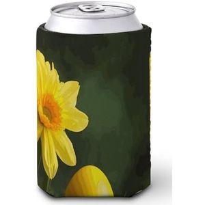 LKHDS Cup Sleeve met continue warmtebehoud Flexibele universele beker mouw gele bloem en ei bedrukt koffie mouw mooie en stijlvolle cup sleeve