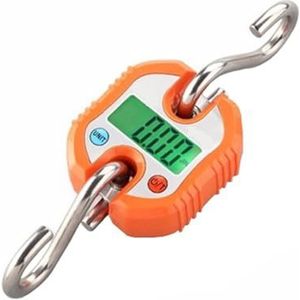 Elektronische weegschaal, LCD-achtergrondverlichting, maximaal weegvermogen 150 kg, MINI kraanweegschaal(Orange)
