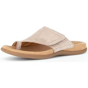 Gabor Damesslippers, slip-on, beste pasvorm, Beige Silk, 39 EU