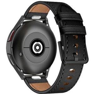 20mm 22mm lederen band geschikt for Samsung Galaxy 4 5 6 Classic Quick Fit riem geschikt for Huawei Watch 3 4 Pro GT4 46mm 43mm 2e Correa(Black,For Galaxy 5 40 44mm)