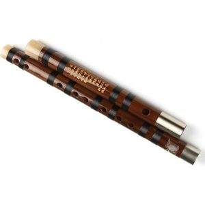 Bamboe Dwarsfluit Geschikt Voor Beginners Handgemaakt bamboefluit-houtblazersinstrument met zwarte lijnen voor eenvoudig bespelen op instapniveau (Color : F)