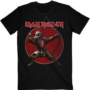 Iron Maiden T Shirt Senjutsu Eddie Archer Rood Circle nieuw Officieel Mannen