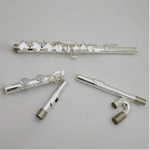 16-gaats Gesloten Gat G Tune Fluit Muziekinstrument Sterling Zilveren Body Altfluit Met Koffer Dwarsfluit set