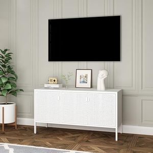 [en.casa] TV meubel Castelli met opbergruimte TV tafel TV kast commode dressoir 114x40x60 cm metaal