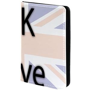 Gepersonaliseerde paspoorthouder Paspoort Cover Paspoort Portemonnee Reizen Essentials UK Love the Great British Flag, Meerkleurig, 11.5x16.5cm/4.5x6.5 in