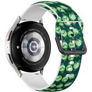 Sportieve zachte band compatibel met Samsung Galaxy Watch 6 / Classic, Galaxy Watch 5 / PRO, Galaxy Watch 4 Classic (schildpadden achtergrond kleurrijk) siliconen armband band accessoire