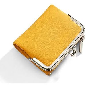 DieffematicQ portemonnees voor dames Mode Solid Color Fold Short Clutch Wallets Pu Pleather Dames Kaarthouder Coin Pocket Mini Portemonnee Kleine Reisporte Wallet Dames (Color : Sar?)