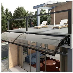 Voordeurluifel, Polycarbonaat Luifelrek, Raamluifelbescherming Regenopvang Patio Dakbedekking, Raamluifel Voordeurluifel, Zonnescherm, for Voordeur Achterdeur Veranda (Size : 100x200cm/39x79in)