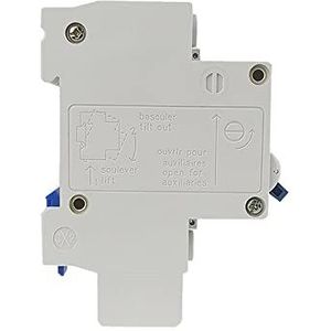 Miniatuur reststroom stroomonderbreker 2 polen 30 mA 400V huishouden elektrische lekkage protector din rail installatie dz47le63 abs vlam vertraagde behuizing compact maat 4500a (10a)