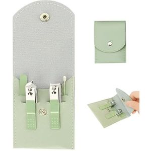 Nagelknipperset Koolstofstaal 4 in 1 Draagbare nagelknipperset met reishoes Professionele scherpe nagelverzorgingsset Nagelknippers Nagelschaar Nagelgereedschap for manicure en pedicure/3325/45