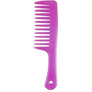 DieffematicSZ kam Large Wide Tooth Comb Anti-static Hole Handle Grip Hairbrush Wet Detangle Curly Hair Brushes Salon Styling Tools (Color : Purple)