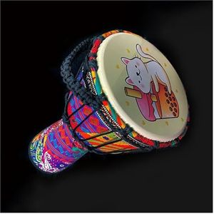 Groot 8-inch PVC-lichaam Afrikaanse Drum Volwassen Professioneel Afrikaans Handtrommelinstrument Afrikaans Trommel Instrument (Size : F)