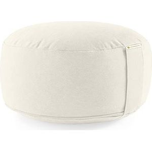 Lotuscrafts Yogakussen Meditatiekussens Ronde Lotus - zithoogte 15cm - wasbare katoenen hoes - yoga zitkussen met speltvulling - GOTS gecertificeerd