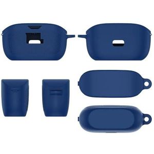 Zachte siliconen beschermhoes anti-kras schokbestendige oortelefoon cover effen kleur hoofdtelefoon accessor beschermer voor JBL Vibe Buds (blauw)