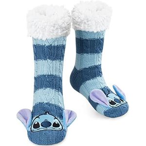 Disney Stitch Fluffy Socks Vrouwen Pantoffel Sokken Stitch Gifts (Blauw Stich)