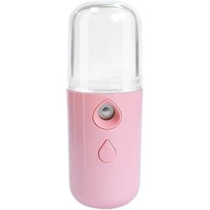 Luchtbevochtiger Spray Water Refill Meter Opladen Handheld Gezichtsstoommeter Draagbare Oogbevochtiger Gezichtsbevochtiger Mini(Pink)