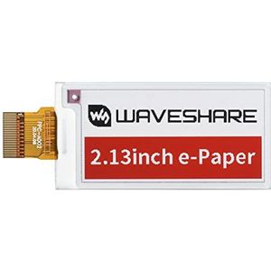 Waveshare 2.13 Inch E-Paper Raw Display Panel(B) V4, 250x122Resolution Red Black White Three-Color E-Ink Screen Electronic Paper Without PCB for Raspberry Pi/Jetson Nano/Arduino/STM32