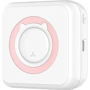 Miniprinter Draagbare Thermische Stickers Papier Inktloze Bluetooth Draadloze Draagbare Labelprinter Helder Afdrukken(Pink)