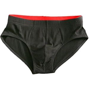 Dvbfufv Mannen Pouch Bikini Slip Geribbelde Katoen Ademend Boxer Shorts Jeugd Comfortabele Sport Onderbroek, Zwart, XS