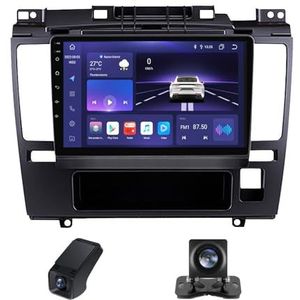Android 13 Autoradio geldt voor Nissan Tiida C11 2004-2013 9 inch Touchscreen Autoradio met Wireless Carplay Android Auto Navi GPS Bluetooth RDS Radio WiFi+Telecamera Achterkant(NF-6)