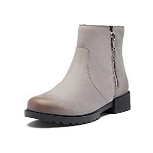 SOREL Women's Emelie II Zip Boot — Quarry, Black — Waterproof Leather Rain Boots — Size 6.5