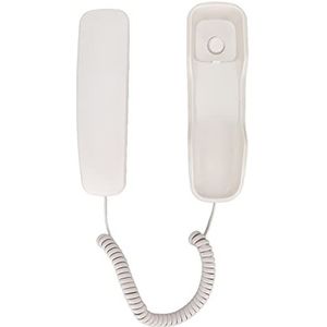 Desktop Vaste Telefoon, Draagbare aan de Muur Gemonteerde Vaste Lijn, Multifunctionele Energiebesparende Retro Hotelmuurtelefoon met Knoppen, voor Thuishotelkantoor(Wit)