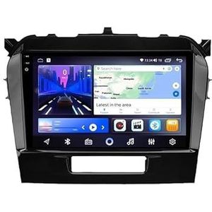 Android 14 Autoradio Navi voor S-uzuki Vitara (2015-2019) 9-inch QLED-scherm autoradio met draadloze Carplay Android Auto GPS-navigatie met BT5.0 HIFI FM 5G-WiFi SWC RDS MIC,M200s