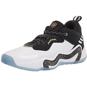 adidas unisex adult D.o.n. Issue 3 Basketball Shoe, Black/Gold Metallic/White, 4.5 Women Men US