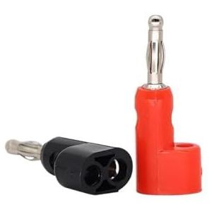 40 stks/4 mm adapter elektrische aansluiting buiging L-vorm banaanjack plug socket voor binden post test terminal connector (kleur: mix kleuren)