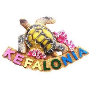 Zeeschildpadstijl Kefalonia Griekenland Koelkast Magneet Souvenir Gift Hars Craft Collectie