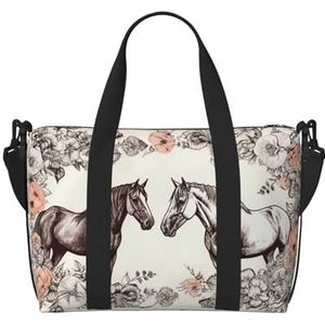 Paardenprint - Lichtgewicht - 50 liter - Vakantie - Sporttas kopen