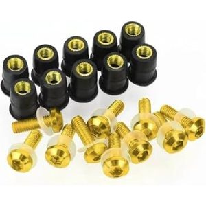 Bouten Schroef Voorruit Schroef Moeren Sets Voorruit Bout Kit Voor YZF R1 R6 FZS 1000 YZF-R1 YZF R6 R3 R1 R7 YZFR6 YZFR3 YZFR1 YZFR7(GOUD)