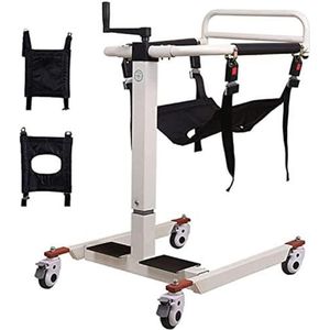 Transferstoel rolstoelliften voor thuis, draagbare patiëntenlifthulp met toiletkussen, badkamer rolstoel douchestoel transferhulp voor handicap ouderen senioren, 350 lbs