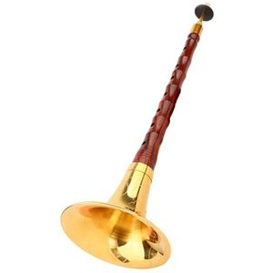 Oude Mahoniehouten Lak Goud Gesneden Kom Suona Chinese Traditionele Folk Suona Hoorn Met Suona Tas Suona voor Beginners (Color : E minor)