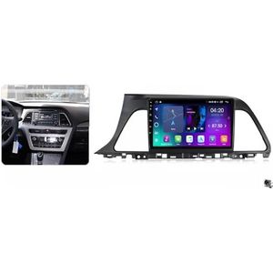 ZWCLSH Android Radio Compatibel met Hyundai Sonata 2014-2017 Autoradio GPS Navigatie 9 Inch QLED Touchscreen Draadloze Carplay Android Auto 4G LTE Wifi SWC DSP Achtercamera, A,1NF