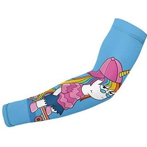 JOJOshop Skate Eenhoorn Arm Compressie Sleeve, Artritis, UV-bescherming - Jeugd Volwassen Runners (1 paar)