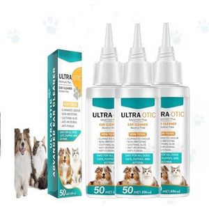 ACAREY Oordruppels met colloïdaal zilver, oorreiniger voor honden acuut, voor honden en katten, bij oorontstekingen, jeuk en irritaties, oorverzorging, oorhygiëne, gezonde oren (150 ml)