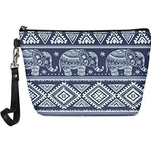 Jeiento Cosmetische tassen make-up tas tas lichtgewicht reizen toilettas accessoires organisator geschenken voor vrouwen meisje, Olifant-Blauw, Large