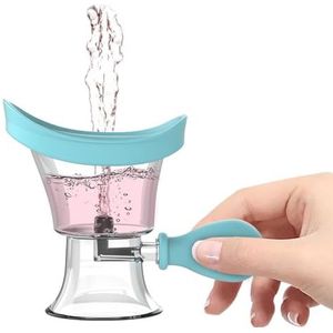 1 stuks oogspoelbekers van siliconen, herbruikbare oogreiniger, oogwasbekers, oogwasbad-kit, voor het kalmeren van vermoeide ogen, schoon oogstof, make-up, irriterende stoffen (blauw)